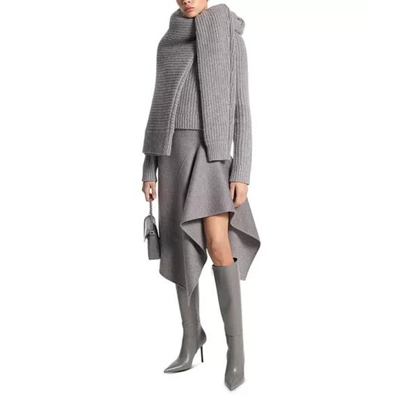 Michael Kors Collection Wool Skirt, Gray, Size 2 0263 - Picture 2 of 4